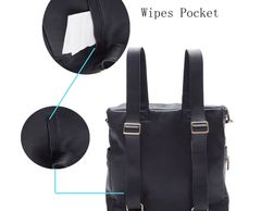 A wipes pocket is at back for easy access.