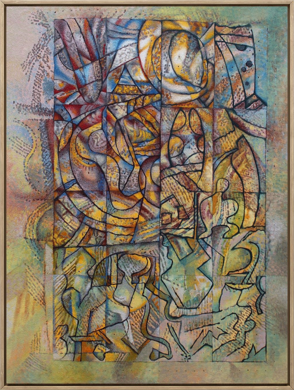 “The Dawn Ahead”, oil and sand on canvas, 48 x 36 inches (49.5 x 37.5 inches framed), 2024-5.