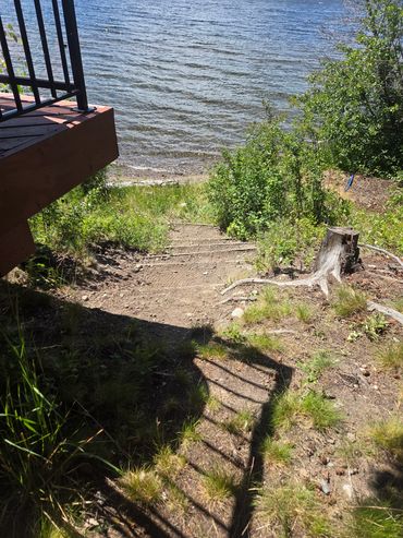 Finish of a Stairs Clean up for pathway