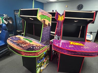 Upgrade Arcade 4 player beast XL Arcade cabinets with Xmen graphics and TMNT graphics.