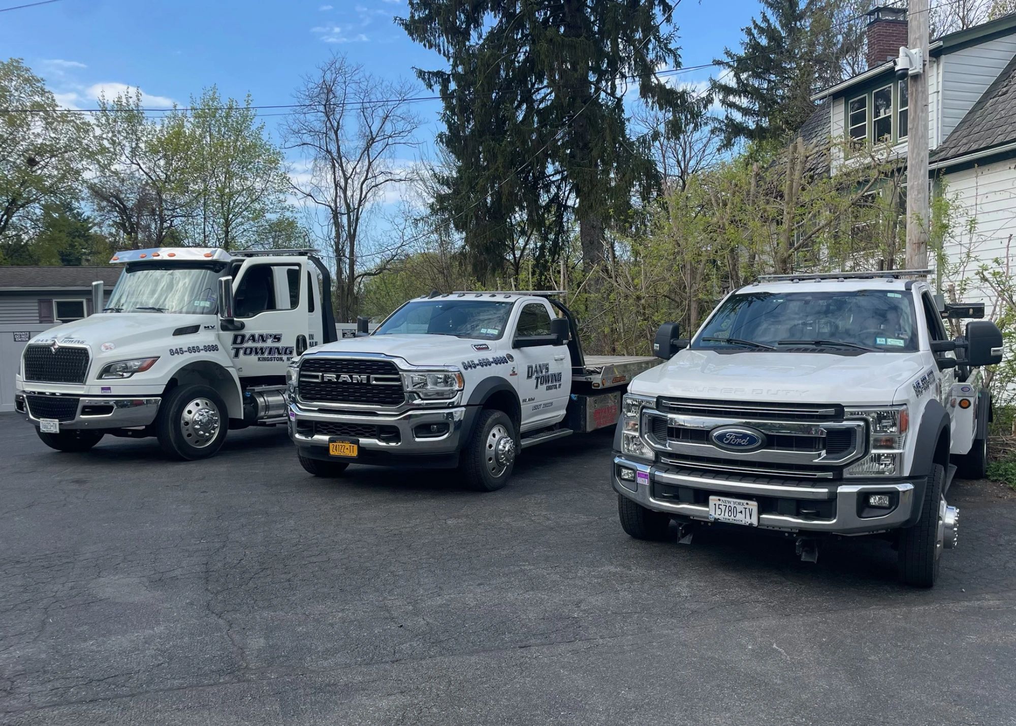 Danny's Towing fleet serving Stone Ridge, NY with 24/7 towing, roadside assistance, and recovery.