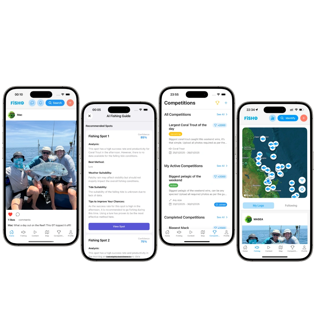 Fisho ai enhanced fishing app smart spot finder catch logger