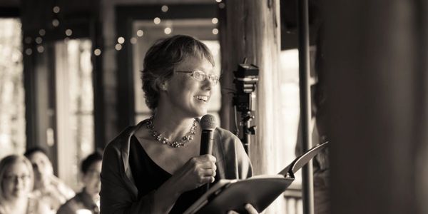 A photograph of a wedding officiant. Photo by Maureen Cotton