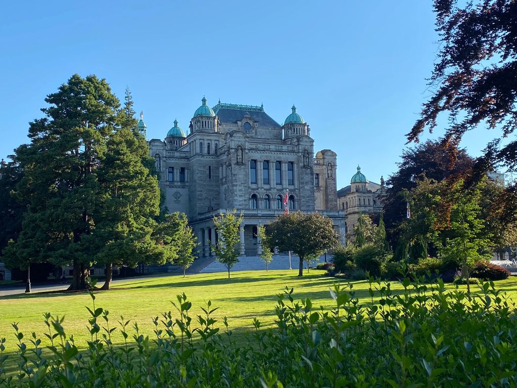 Back entrance of the Parliament Building.