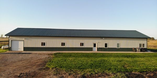 Long building in grass