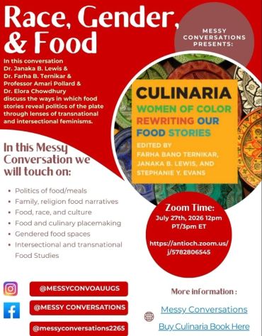 Discussion on race, gender, and food stories in a Messy Conversations event.