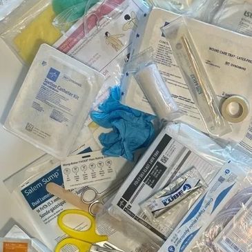 All the medical items kept together