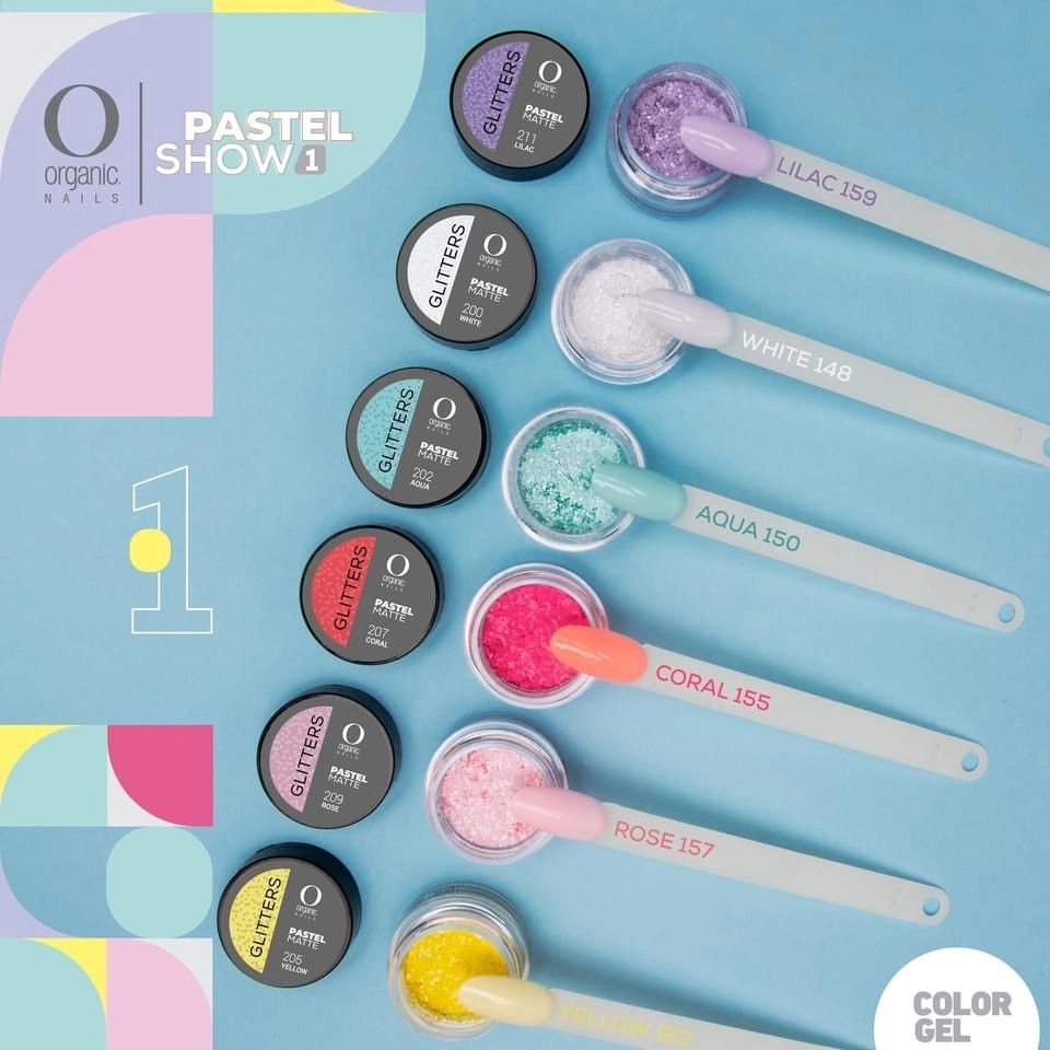 PASTEL SHOW 1 COLLECCION CAJA CON 6 PZAS DE COLOR GEL & GLITTER