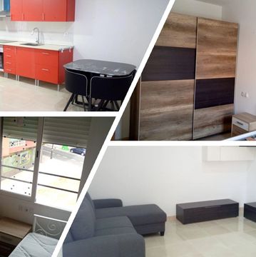 Diferentes áreas de un apartamento moderno y luminoso.