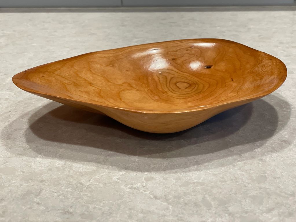 Wood cherry bowl
