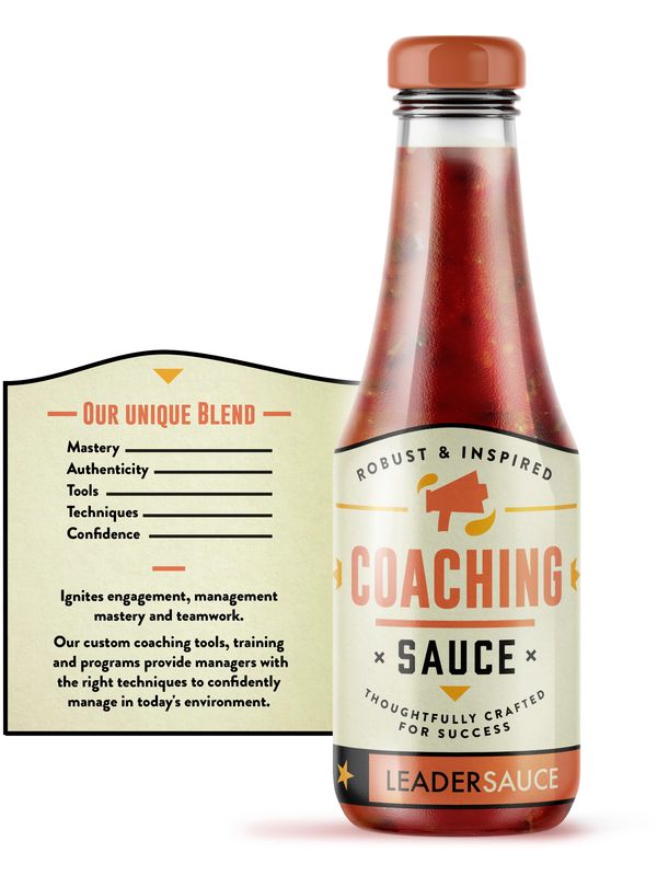 Coaching hot sauce bottle