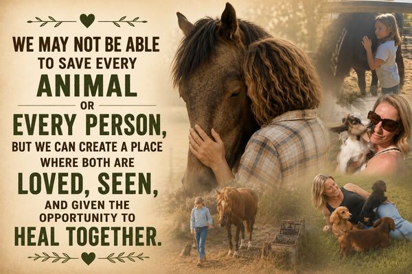 A heartfelt message about healing and love between animals and people.