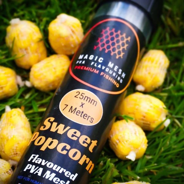 Magic Mesh Flavoured PVA tube kit in sweet popcorn flavour for fishing anglers