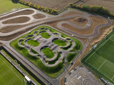 Overhead shot of pump track