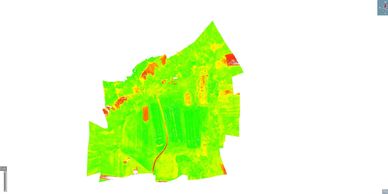 normalized difference vegetation index (NDVI) map, similar to normalized difference red edge index (