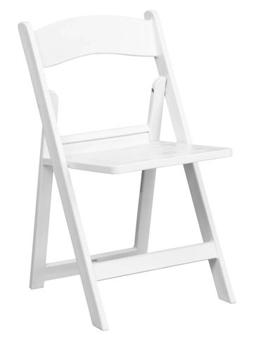 White resin chairs 