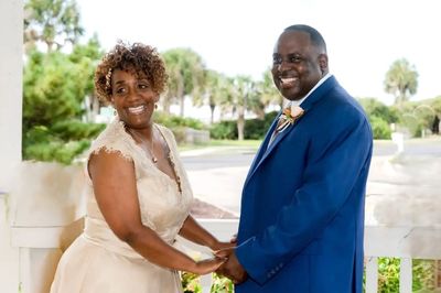 Couple during their Vow Renewal Caremony