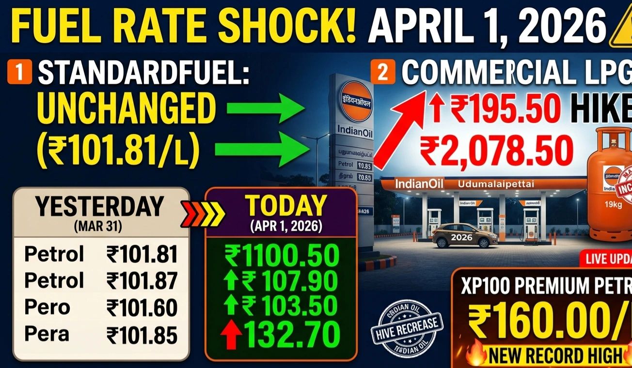 As of today, April 1, 2026, fuel rates across India have seen significant movement, particularly in 
