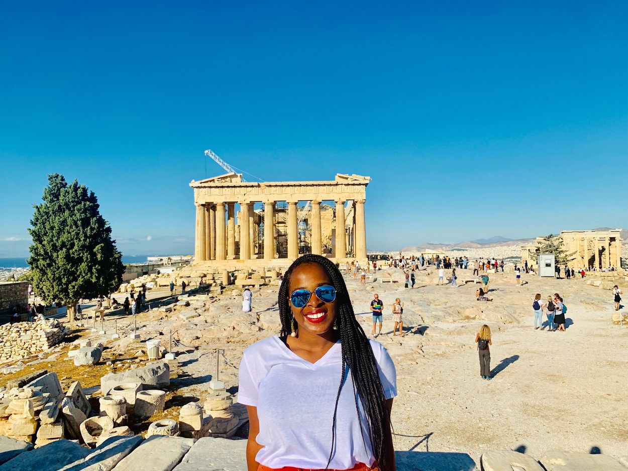 The Acropolis in Athens, Greece. Fun fact- the Acropolis was built in 447 BC is over 2,460 years old