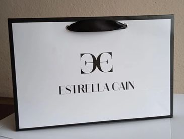 Bolsas de papel con asas de listón  impresas con tu logo