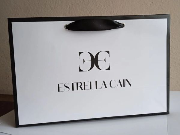 Bolsas de papel con asas de listón  impresas con tu logo