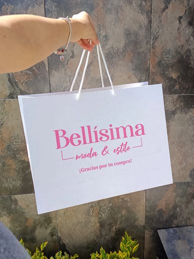 Bolsas de papel con asas de agujetas personalizadas con tu logo