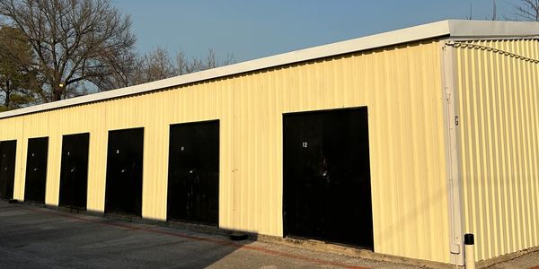 Finished Gable Rake and Downspouts at a Multi-Storage facility.