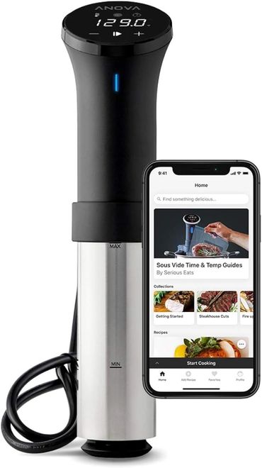 Anova Culinary AN500-US00 Sous Vide Precision Cooker (WiFi), 1000 Watts | Anova App Included, Black 