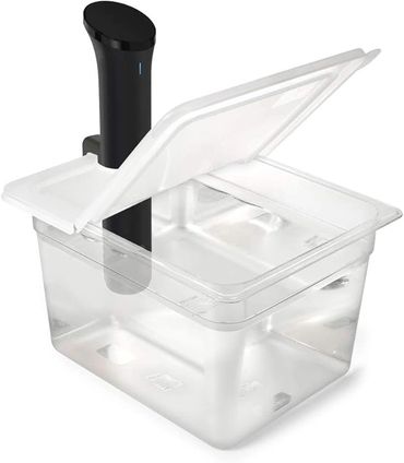 Sous Vide Container 12 Quart EVC-12 With Collapsible Hinged Lid Compatible With Anova