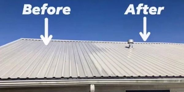 Metal roof soft wash cleaning services