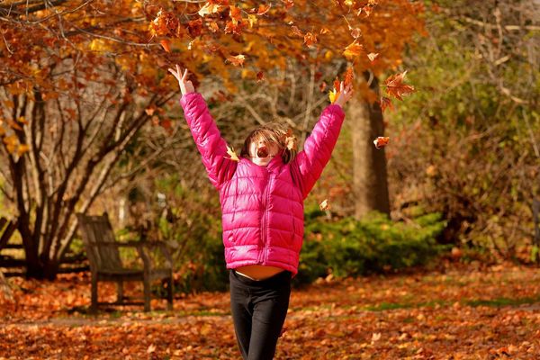 Fall
Leaves
Girl
Fun
Pink
Jacket
Outside
Happy
Falling