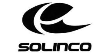 Black and white Solinco logo with stylized letter S.