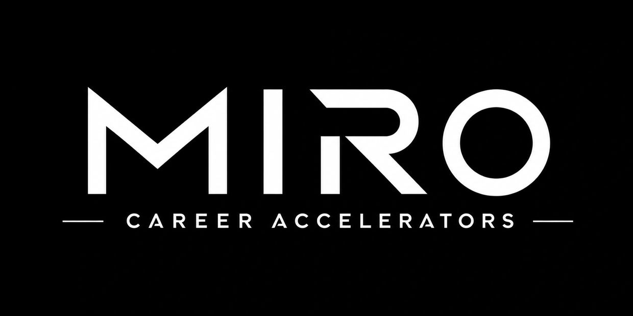 MIRO Career Accelerators logo in white on black background.