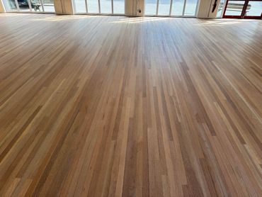 Fully machine sanded hardwood strip floor