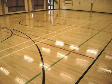 Old Junckers Beech Sylvasport Premium floor sanded, re-lined and newly lacquered 