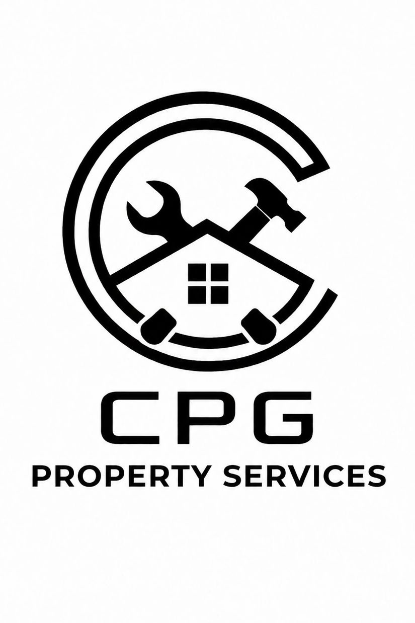 Logo for CPG Property Services with tools and house.
