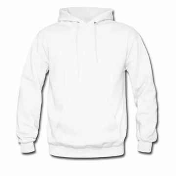 White hoodie on a white background.