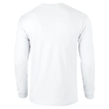 White long sleeve shirt on a white background.