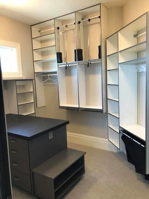 master closet pull down hangers