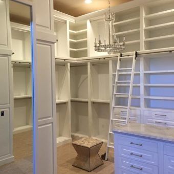 premium master closet with ladder and s