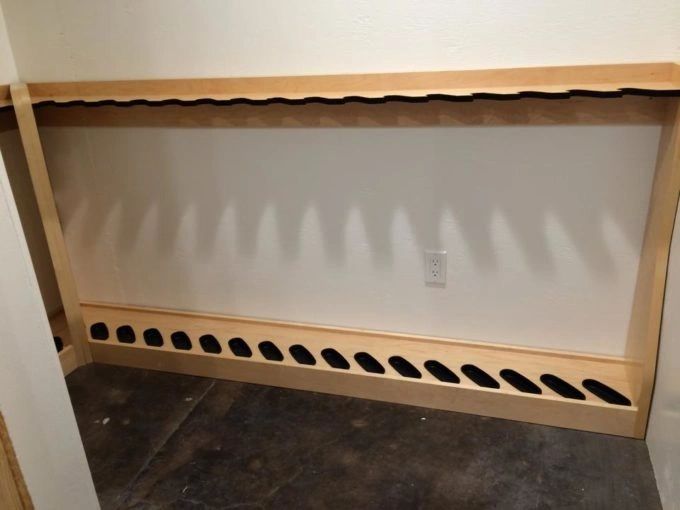 custom gun rack in custom gun safe roo