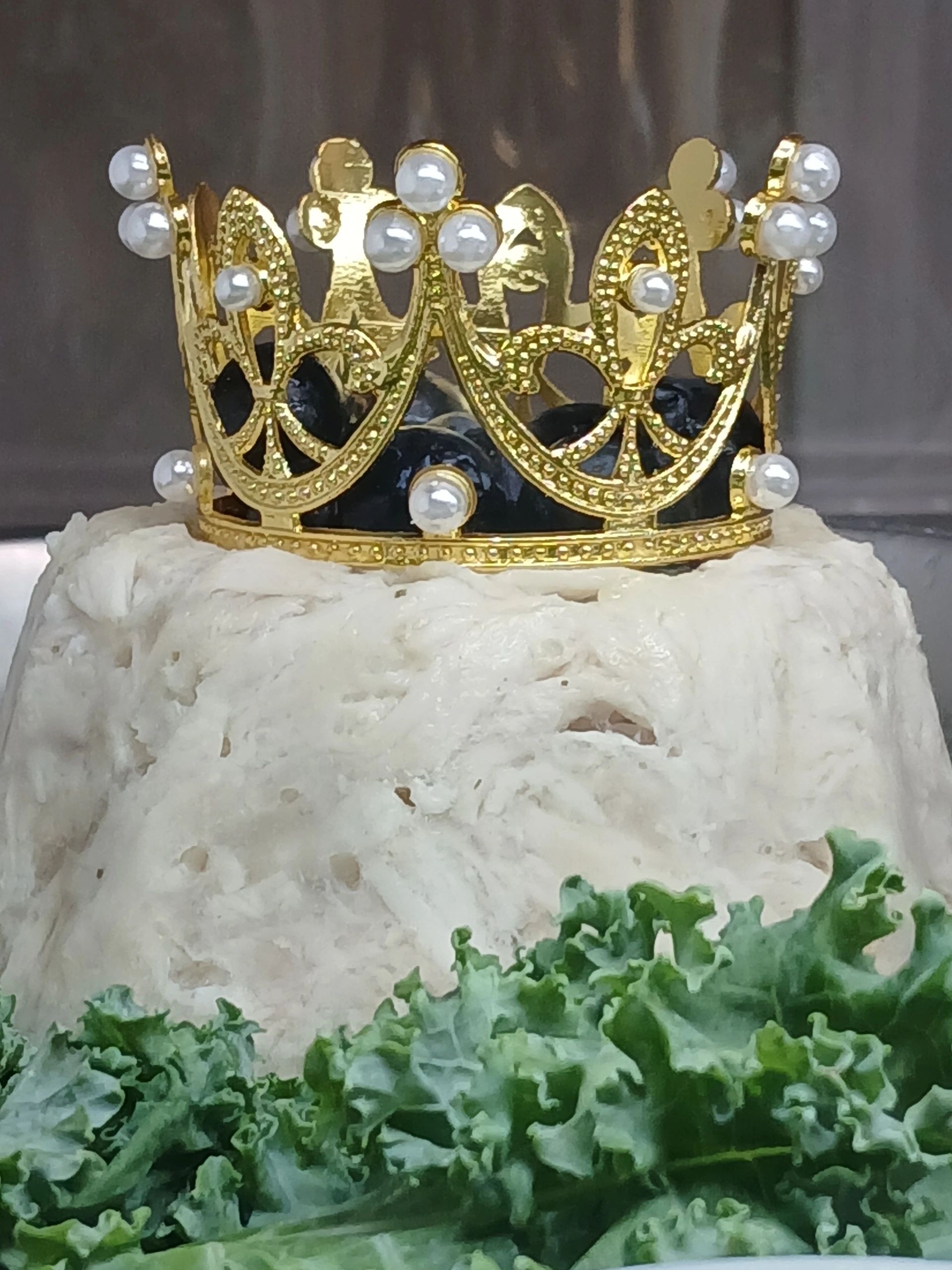 Chicken Barkday Cake with Crowning Blueberries
