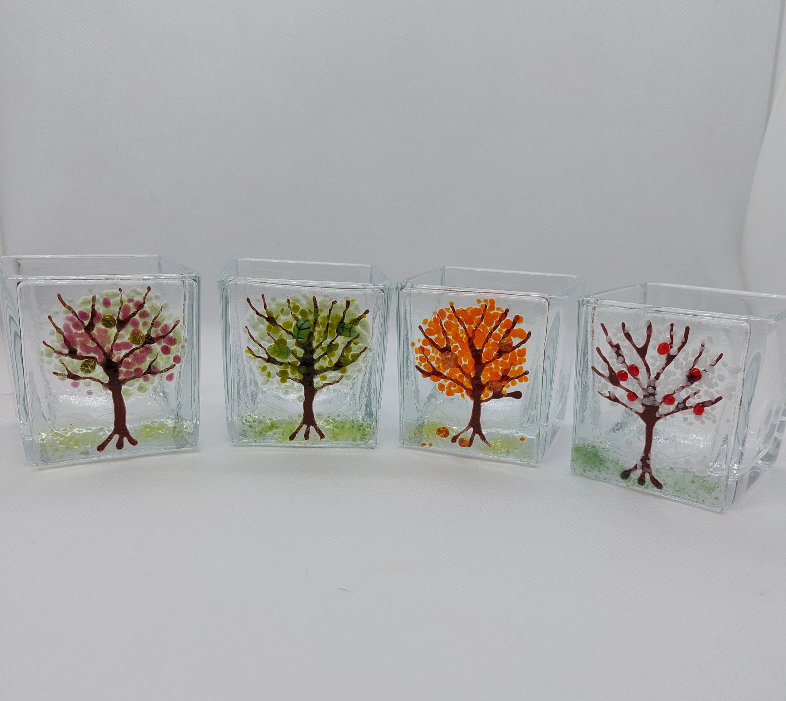 Set of 4 season Votives.