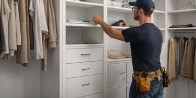 Factory-direct custom closet systems installed in residential homes and builder projects across Mass