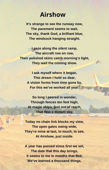 Airshow Poem by Patrick J. Phillips page 1