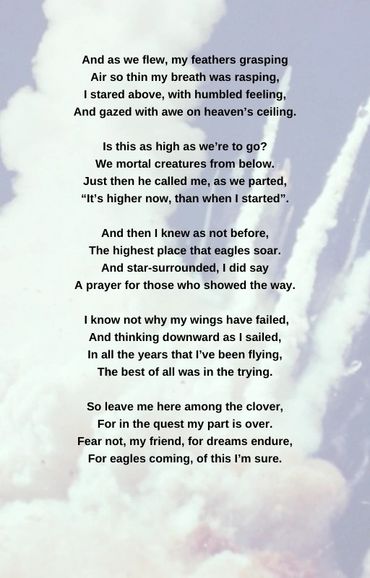 I Dream of Eagles Poem about the Challenger Crash by Patrick J. Phillips Page 2