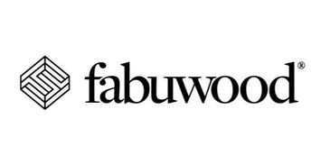 Fabuwood logo featuring a geometric wood pattern and brand name.