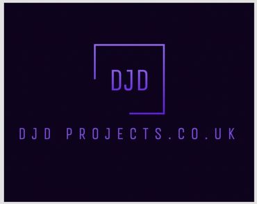 Logo for DJD Projects with website URL in purple on black.
