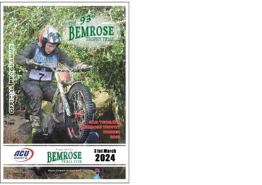 Motorbike rider competes in the 2024 Bemrose Trophy Trials event.