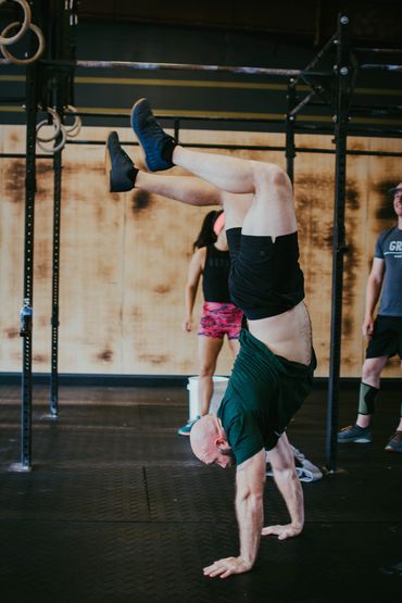 Handstand walks are an advanced gymnastic movement. Every movement has a scale and we work with you.